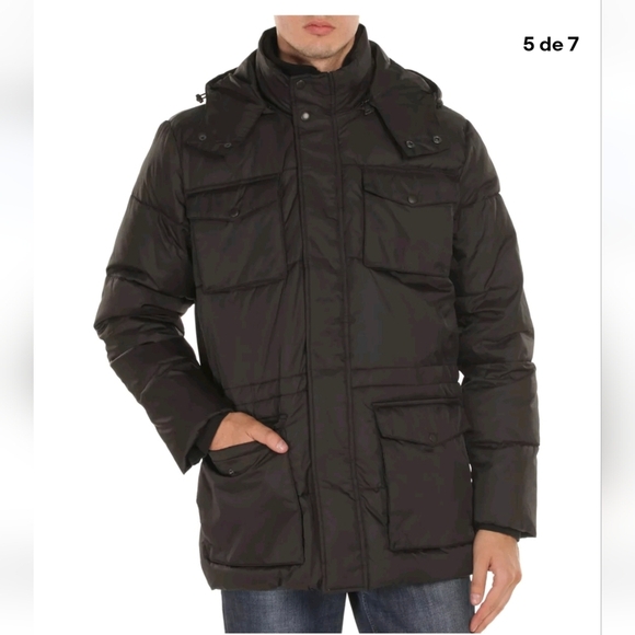 Cole Haan Other - COLE HAAN SIGNATURE MEN'S Medium BLACK PUFFER JACKET COAT WITH REMOVABLE HOOD